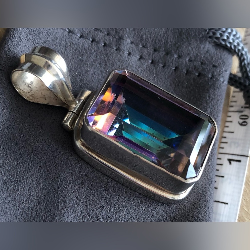 Elegant Silver and Multicolor Pendant~ 925